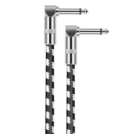 2 Elbow Head 6.35mm Guitar Cable Oxygen-Free Copper Core TS Large Two-core Cable, 0.15m, 0.3m, 0.5m, 1m, 1.5m, 2m, 3m, 5m, 8m, 10m