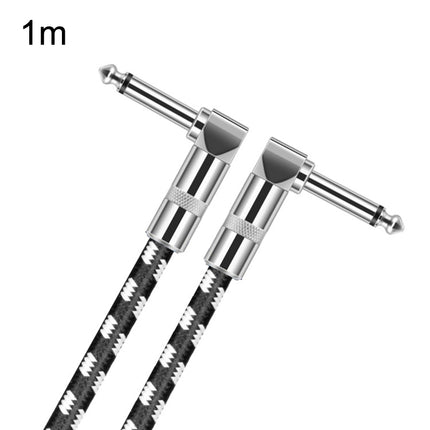 2 Elbow Head 6.35mm Guitar Cable Oxygen-Free Copper Core TS Large Two-core Cable, 0.15m, 0.3m, 0.5m, 1m, 1.5m, 2m, 3m, 5m, 8m, 10m