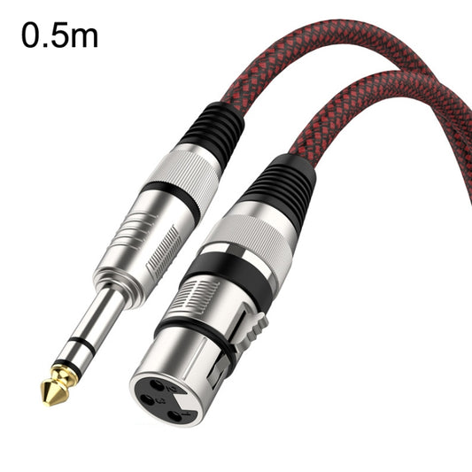 Red and Black Net TRS 6.35mm Male To Caron Female Microphone XLR Balance Cable, 0.5m, 1m, 1.8m, 3m, 5m, 8m, 10m, 12m, 15m, 20m, 25m, 30m