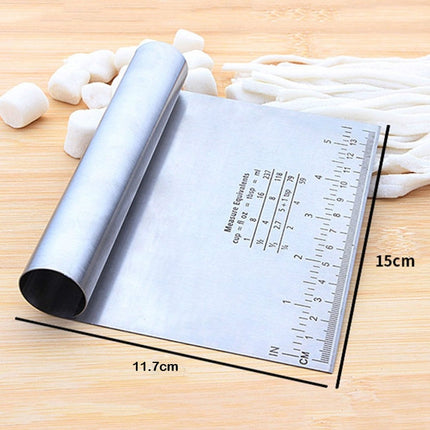 Home Durable Stainless Steel with Scale Section Noodle Cutter Baking Tools, Noodle Cutter (Silver)