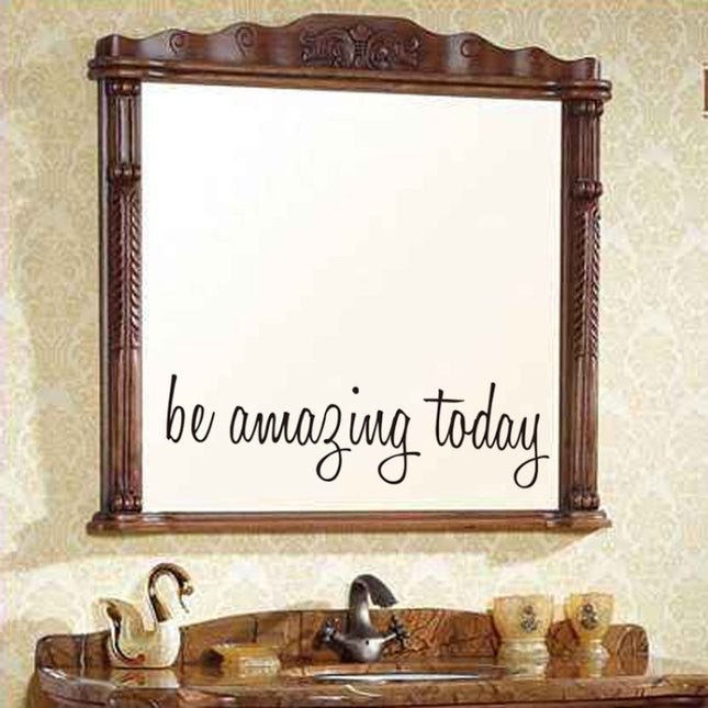 Bathroom Dressing Room Home Decor Removable Mural Wall Sticker, 58x17CM