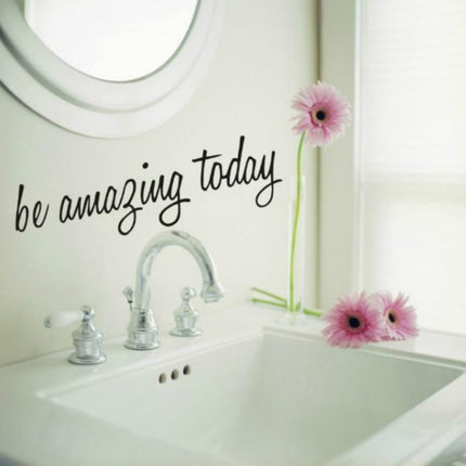 Bathroom Dressing Room Home Decor Removable Mural Wall Sticker, 58x17CM