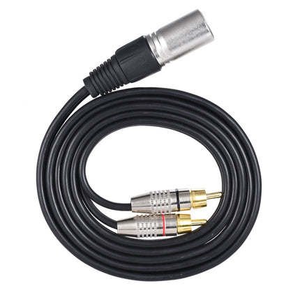 XLR Male To 2RCA Male Plug Stereo Audio Cable, Length:, 0.5m, 1m, 1.5m, 2m, 3m, 5m, 8m, 10m