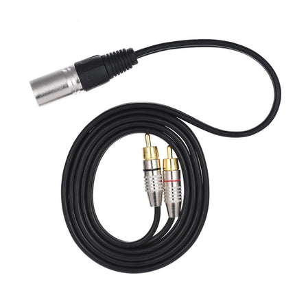 XLR Male To 2RCA Male Plug Stereo Audio Cable, Length:, 0.5m, 1m, 1.5m, 2m, 3m, 5m, 8m, 10m
