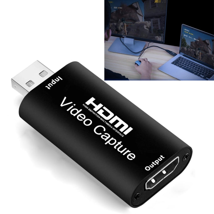 HDMI Video Capture Card Live Recording Box Video Capture Adapter Box, USB 2.0