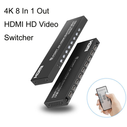 FJGEAR FJ-4K801 4K 8 In 1 Out HDMI HD Video Switcher, FJ-4K801 EU Plug