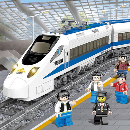 City Train Series Assembled Building Blocks Lego Simulation Electric Rail Train Puzzle Toys
