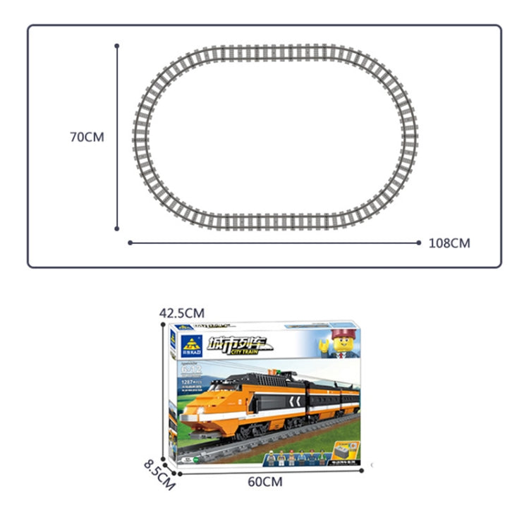 City Train Series Assembled Building Blocks Lego Simulation Electric Rail Train Puzzle Toys, 98223, 98224, 98225, 98226, 98227