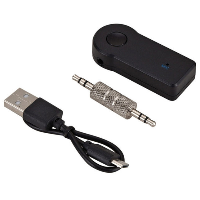 Adaptador de metal auxiliar 2 en 1 de 3,5 mm + receptor de audio inalámbrico Bluetooth 4.1 para coche con USB, receptor de audio