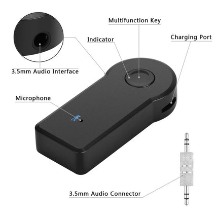 2 in 1 3.5mm AUX Metal  Adapter + USB Car Bluetooth 4.1 Wireless Bluetooth Receiver Audio Receiver Converter, Audio Receiver