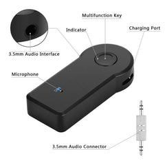 2 in 1 3.5mm AUX Metal  Adapter + USB Car Bluetooth 4.1 Wireless Bluetooth Receiver Audio Receiver Converter, Audio Receiver