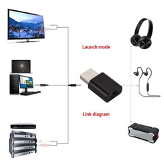 Bluetooth Audio Transmitter Receiver USB Bluetooth Adapter for TV / PC Car Speakers, BT600