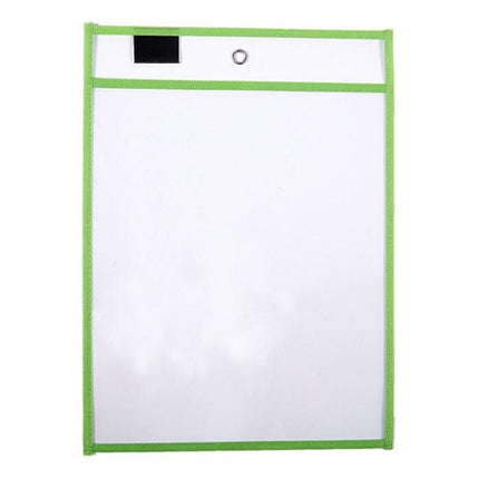 Erasable Hanging PVC A4 Transparent Sewing Red Document Dry Erase Bag, 21×30cm