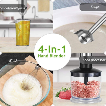 Multifunctional Food Processor Handheld Blender Detachable Magic Stick 5-speed Variable Speed Stainless Steel Cooking Stick, CN Plug, Handheld Blender