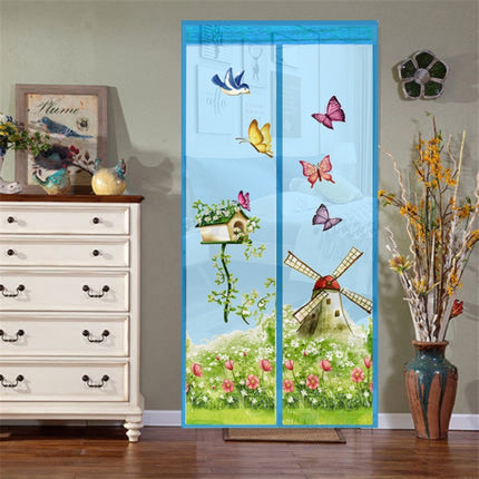 Magic Curtain Magnetic Snap Fly Bug Insect Mosquito Screen Net For Bedroom kitchen, 90x210cm, 100x210cm