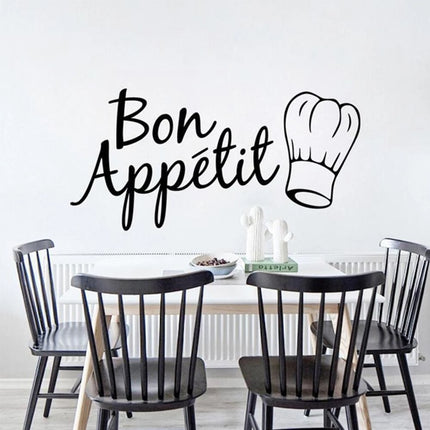 Kitchen Decoration Kitchen Stickers Bon Appetit Wall Stickers DIY Vinyl Art Wallpapers, Kitchen Decoration