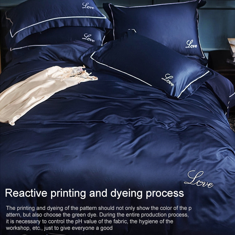 Silk Four-Piece Sheets Bed Sheet Double Nude Sleeping Quilt Cover Ice Silk Bedding, 1.5M Bed, 1.8M Bed, 2.0M Bed
