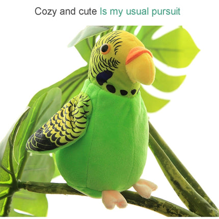 Plush Toy Parrots Recording Talking Parrots Will Twist the Fan Wings Children Toys, Height 18cm