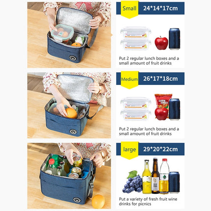 Thermal Lunch Box Bag Durable Waterproof Office Cooler Lunchbox with Strap