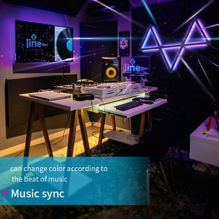 JSK-P22 Smart RGB Mosaic Light Rhythm Light Support Amazon Alexa / Google Assistant /DuerOS, US Plug, EU Plug, UK Plug