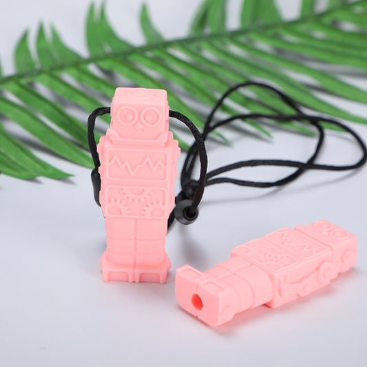 Silicone Robot Teether Baby Chewing Sensory Pendant Necklace