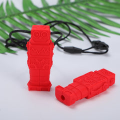 Silicone Robot Teether Baby Chewing Sensory Pendant Necklace