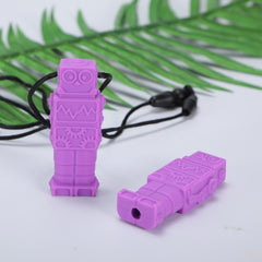 Silicone Robot Teether Baby Chewing Sensory Pendant Necklace