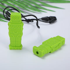 Silicone Robot Teether Baby Chewing Sensory Pendant Necklace