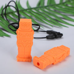 Silicone Robot Teether Baby Chewing Sensory Pendant Necklace