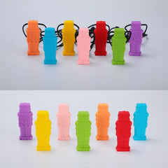 Silicone Robot Teether Baby Chewing Sensory Pendant Necklace