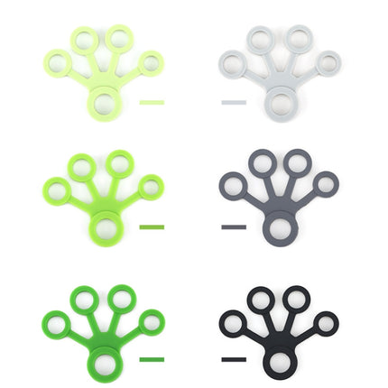 Silicone Finger Trainer Device Fan-shaped Pull Ring, Fan-shaped Light Green, Fan-shaped Grass Green, Fan-shaped Dark Green, Fan-shaped Light Gray, Fan-shaped Dark Gray, Fan-shaped Black