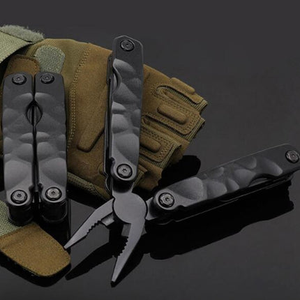 15 in 1 Outdoor Camping Survival Tool Foldable Multifunctional Pocket Plier, 11 in 1