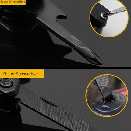 15 in 1 Outdoor Camping Survival Tool Foldable Multifunctional Pocket Plier, 11 in 1