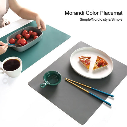 Nordic Style Food Grade Silicone Pad Tableware Environmental Insulation Pad Placemat, Green, Orange, Beige, Sky Blue, Dark Gray