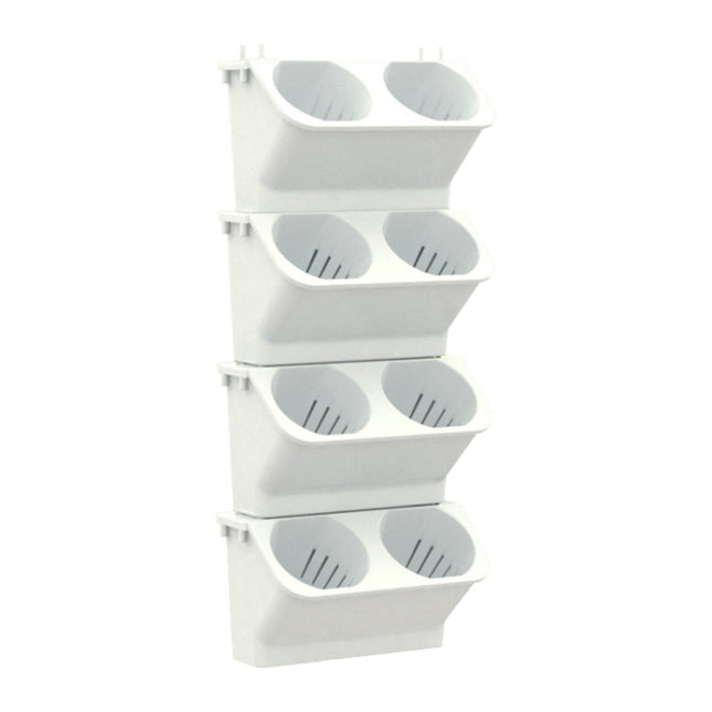 Interior Decoration Plant Wall Flower Pot Living Room Balcony Vertical Green Planting Box Stereo Combination Wall Hanging Pot, Size: 24x14x57 cm, 24x14x57cm(White), 24x14x57cm(Light Green), 24x14x57cm(Dark Green)