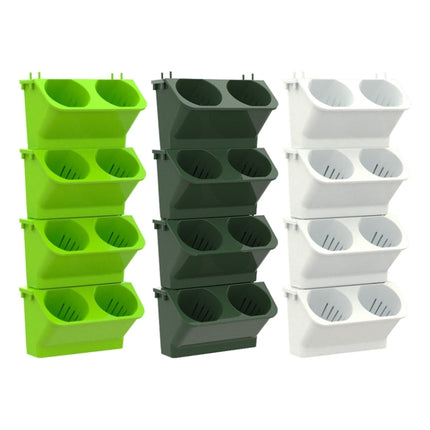 Interior Decoration Plant Wall Flower Pot Living Room Balcony Vertical Green Planting Box Stereo Combination Wall Hanging Pot, Size: 24x14x57 cm, 24x14x57cm(White), 24x14x57cm(Light Green), 24x14x57cm(Dark Green)