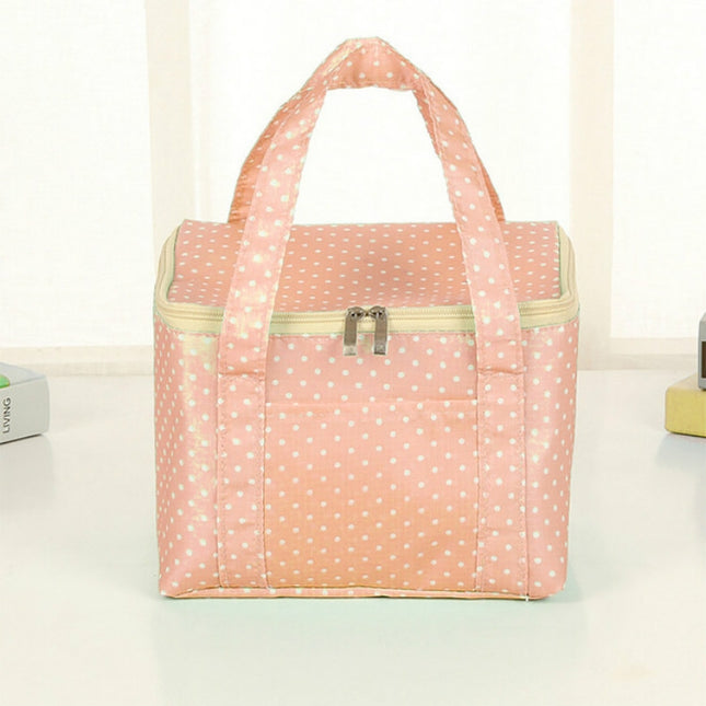 Large Oxford Cloth Insulation Bag Portable Lunch Bag Color Square Outdoor Picnic Bag