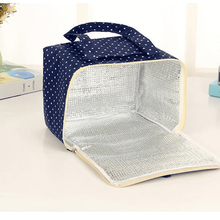 Large Oxford Cloth Insulation Bag Portable Lunch Bag Color Square Outdoor Picnic Bag