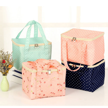 Large Oxford Cloth Insulation Bag Portable Lunch Bag Color Square Outdoor Picnic Bag