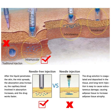 Small Steel Cannon Atomizer Needleless Beauty Device