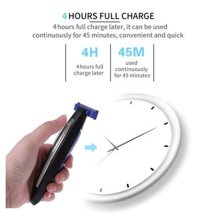 Electric Men Shaver Rechargeable Shaver Trimmer, Black + Blue