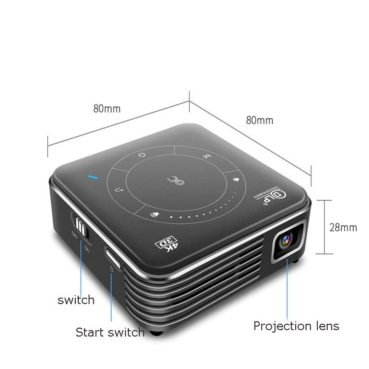 P11 4K HD DLP Mini 3D Projector 4G + 32G Smart Micro Convenient Projector, US Plug, UK Plug, EU Plug, AU Plug