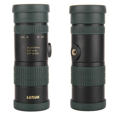 LUXUN 8-24X30 Shimmer Night Vision Single-Cylinder Variation Telescope with Phone Clip & Tripod, with Phone Clip & Tripod