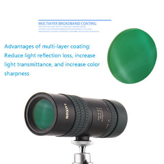 LUXUN 8-24X30 Shimmer Night Vision Single-Cylinder Variation Telescope with Phone Clip & Tripod, with Phone Clip & Tripod