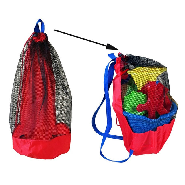 Children Beach Toys Storage Bag Play Sand Tools Storage Net Bag Backpack, Backpack
