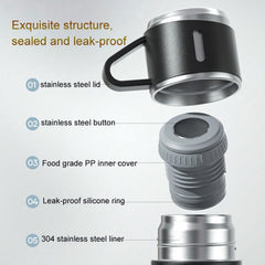 500ml 304 Stainless Steel Thermos Cup Portable Business Tea Cup,Spec:, Basic, Gift Box Set