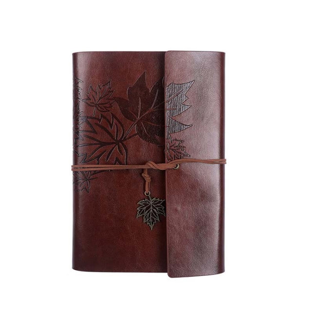 PU Maple Retro Straps Handbook Loose-leaf Notebook, A5