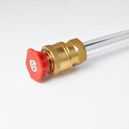 High Pressure Car Wash Water Gun 1/4 Quick Plug Interface Fan Shaped Five Color Nozzle  Stainless Steel Elbow Extension Rod, High Pressure Spray Gun Kit