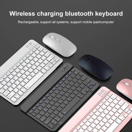 YS-001 9.7-10.1 Inch Tablets Phones Universal Mini Wireless Bluetooth Keyboard, 9.7-10.1 inch Only Keypad, 9.7-10.1 inch with Bluetooth Mouse, 9.7-10.1 inch  with Bluetooth Mouse, 9.7-10.1 inch  with Bluetooth Mouse + Storage Bag                       ...