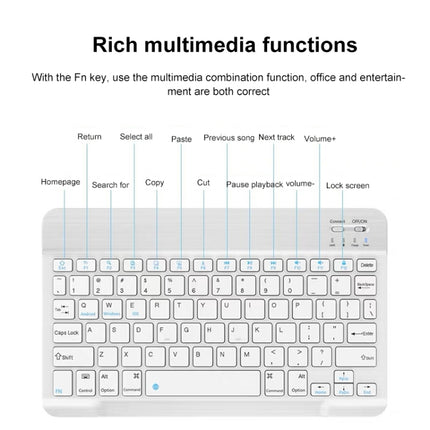 YS-001 9.7-10.1 Inch Tablets Phones Universal Mini Wireless Bluetooth Keyboard, 9.7-10.1 inch Only Keypad, 9.7-10.1 inch with Bluetooth Mouse, 9.7-10.1 inch  with Bluetooth Mouse, 9.7-10.1 inch  with Bluetooth Mouse + Storage Bag                       ...